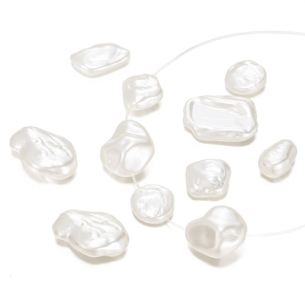 Pearl Earring Stud - 10Pcs/Lot Baroque Style ABS Pearl Beads