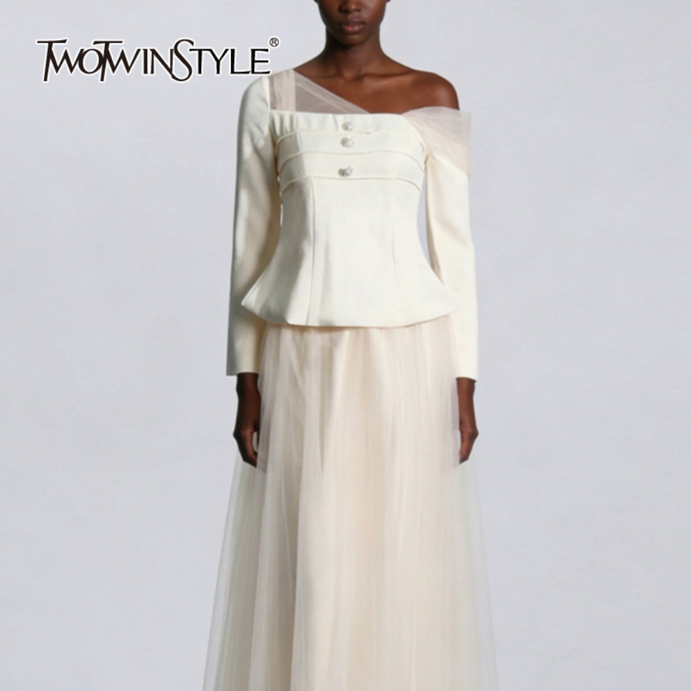 Pencil Skirt Midi - TWOTWINSTYLE Solid Two Piece Set For