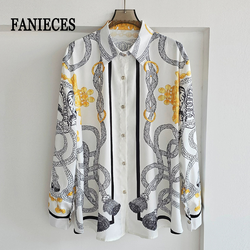 Silk Blouse Button - S-4XL Women Satin Shirt Summer Long
