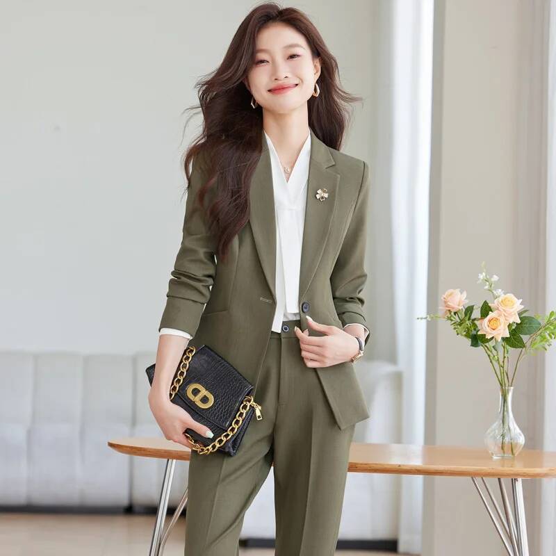 Autumn Winter Formal Uniform S - Women'S Formal Wear Pantsuits 评论和价格