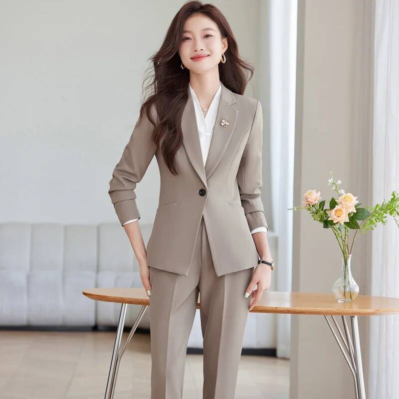 Autumn Winter Formal Uniform S - Women'S Formal Wear Pantsuits 评论和价格