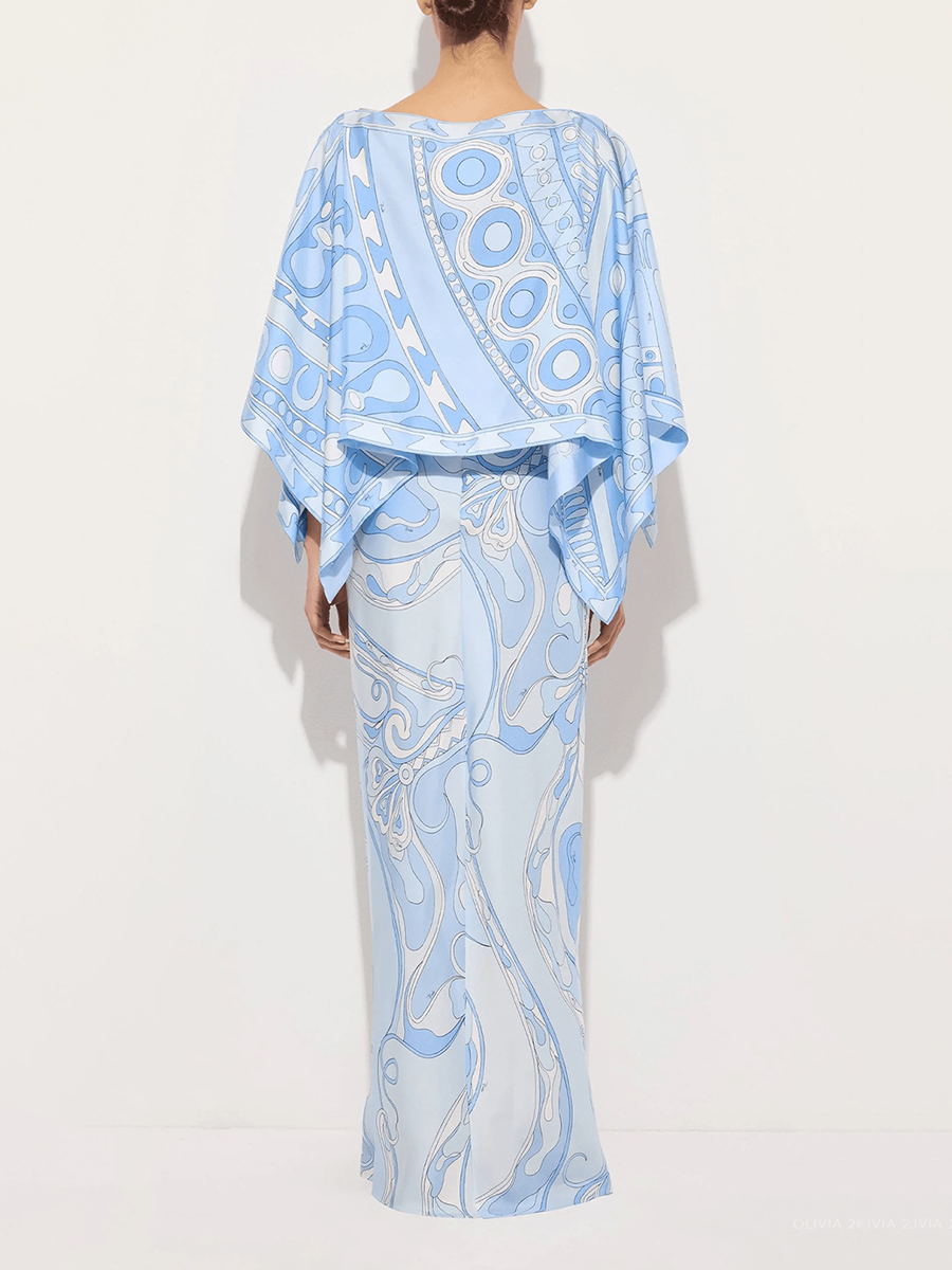 VGH Light Blue Abstract Print  - Shift Dress Sleeveless 评论和价格