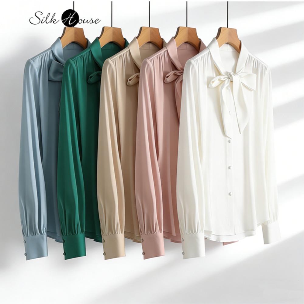 2026 Women's Fashion Spring Ne - Silk Blouse Button 评论和价格