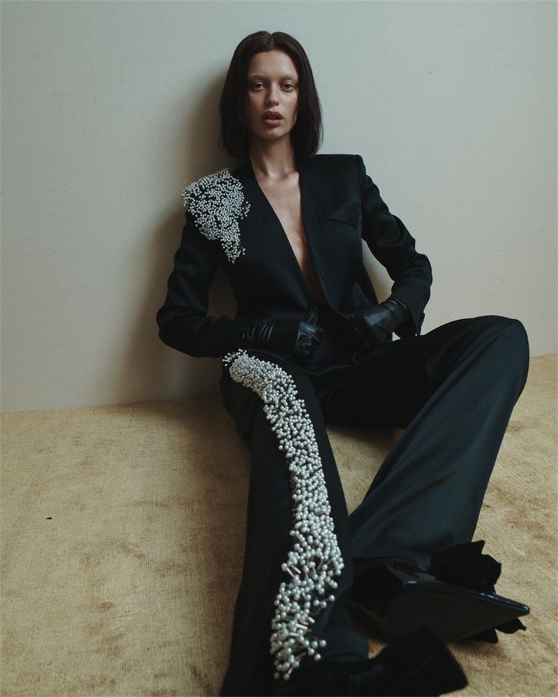 Black Women Office Suits Set P - Women'S Formal Wear Tuxedo 评论和价格
