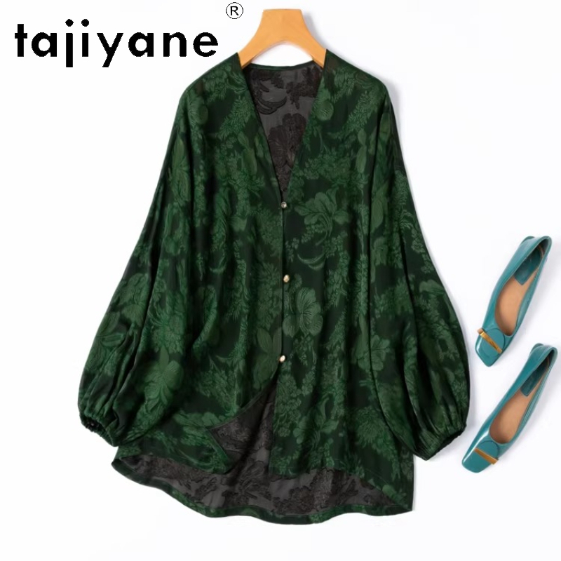 TAJIYANE 100% Natural Mulberry - Silk Blouse Button 评论和价格