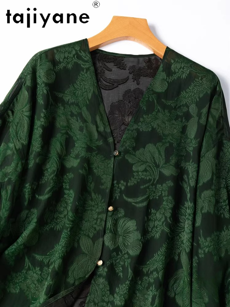 TAJIYANE 100% Natural Mulberry - Silk Blouse Button 评论和价格