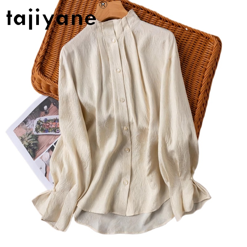 TAJIYANE 100% Natural Mulberry - Silk Blouse Button 评论和价格