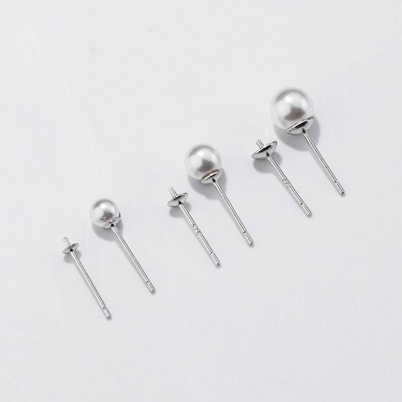 S925 Sterling Silver Earrings  - Pearl Earring Stud 评论和价格