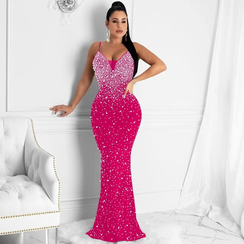 Elegant Crystal Rhinestones Pe - Formal Wear Gowns For Women 评论和价格
