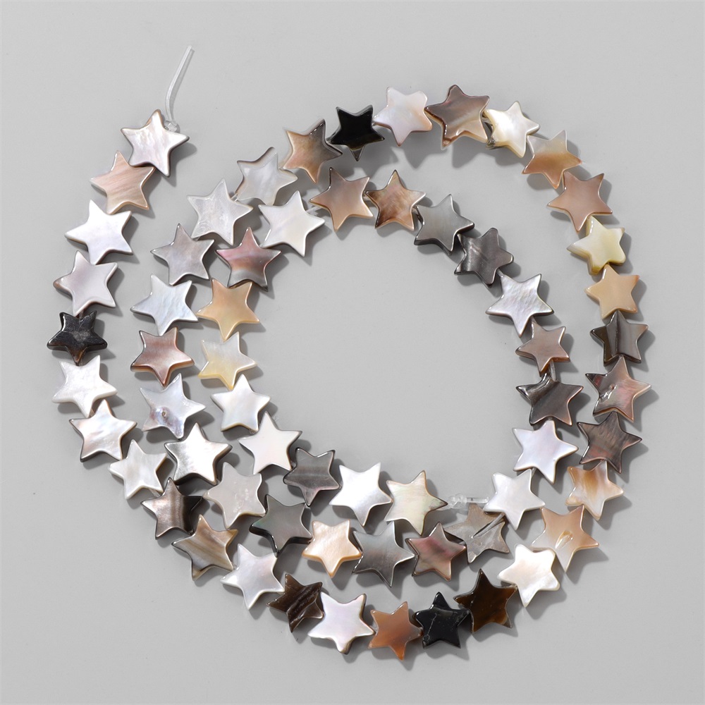 8/10/12mm Star Shape Black Gra - Pearl Earring Stud 评论和价格