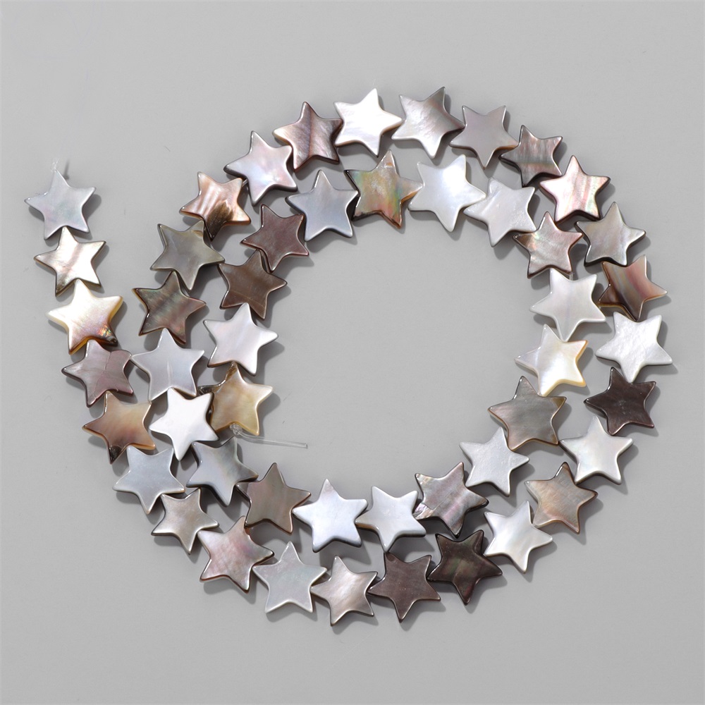 8/10/12mm Star Shape Black Gra - Pearl Earring Stud 评论和价格