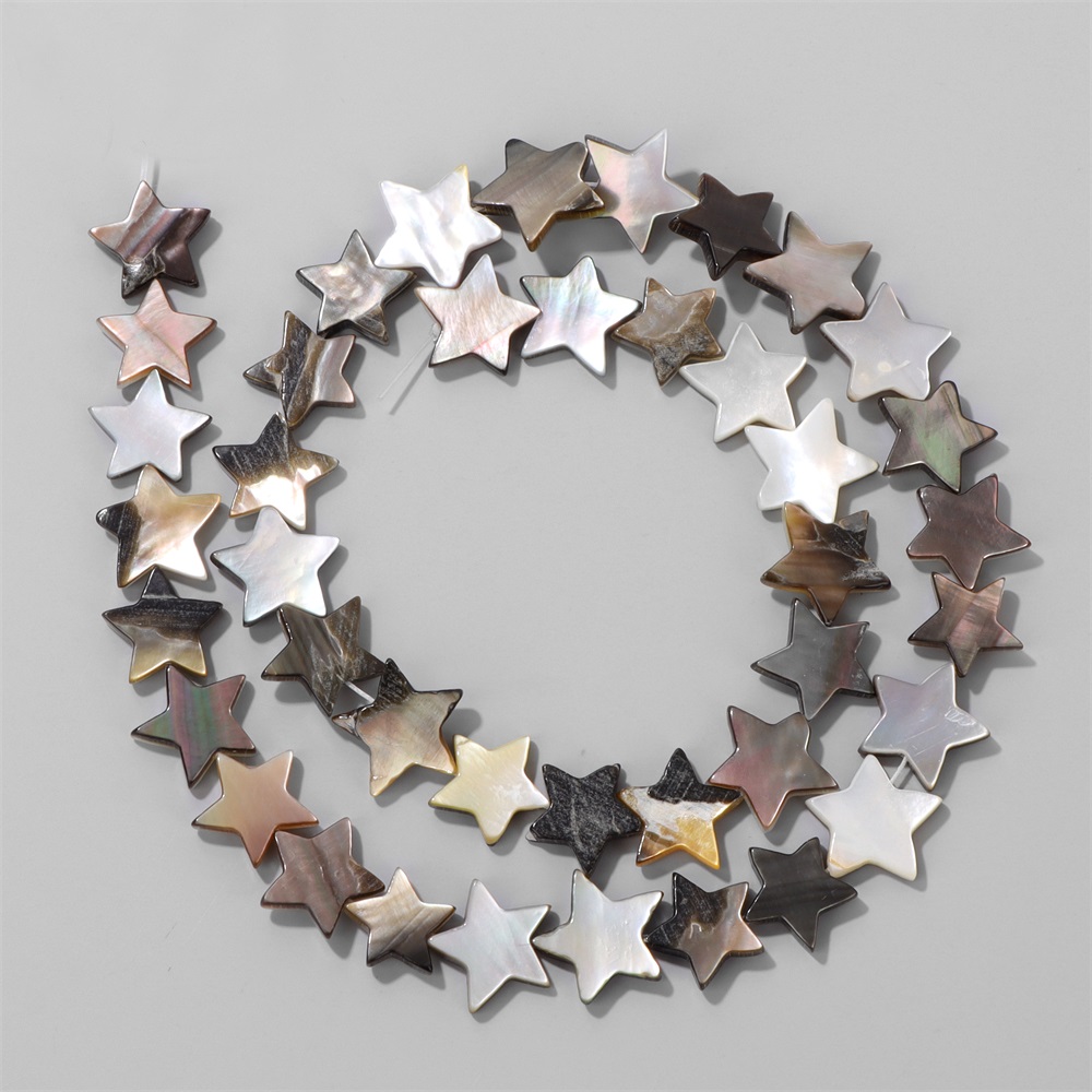 8/10/12mm Star Shape Black Gra - Pearl Earring Stud 评论和价格