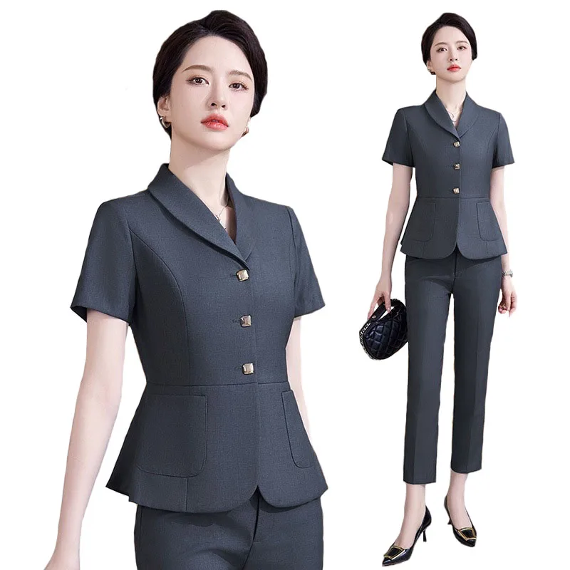 Pop 2024 Summer Formal OL Styl - Women'S Formal Wear Pantsuits 评论和价格