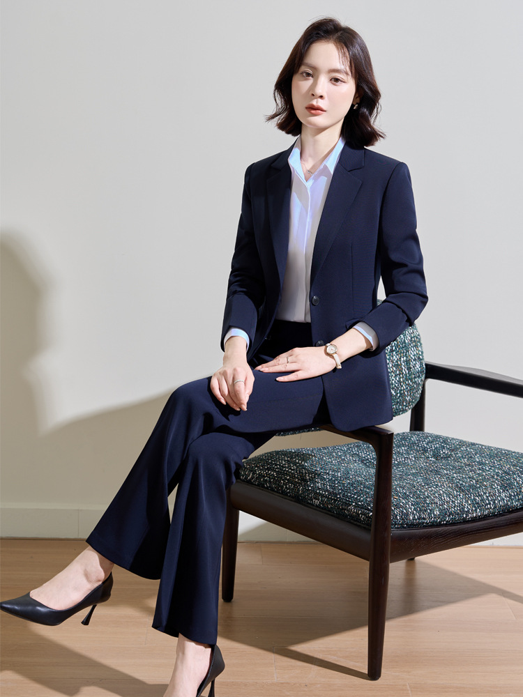 Navy blue professional suit fo - Women'S Formal Wear Pantsuits 评论和价格