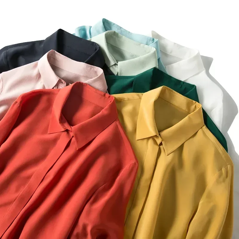 2025 Spring New Women's Silk S - Silk Blouse Button 评论和价格