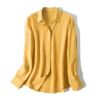 2025 Spring New Women's Silk S - Silk Blouse Button 评论和价格