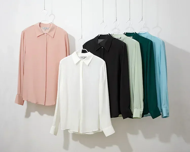 2025 Spring New Women's Silk S - Silk Blouse Button 评论和价格