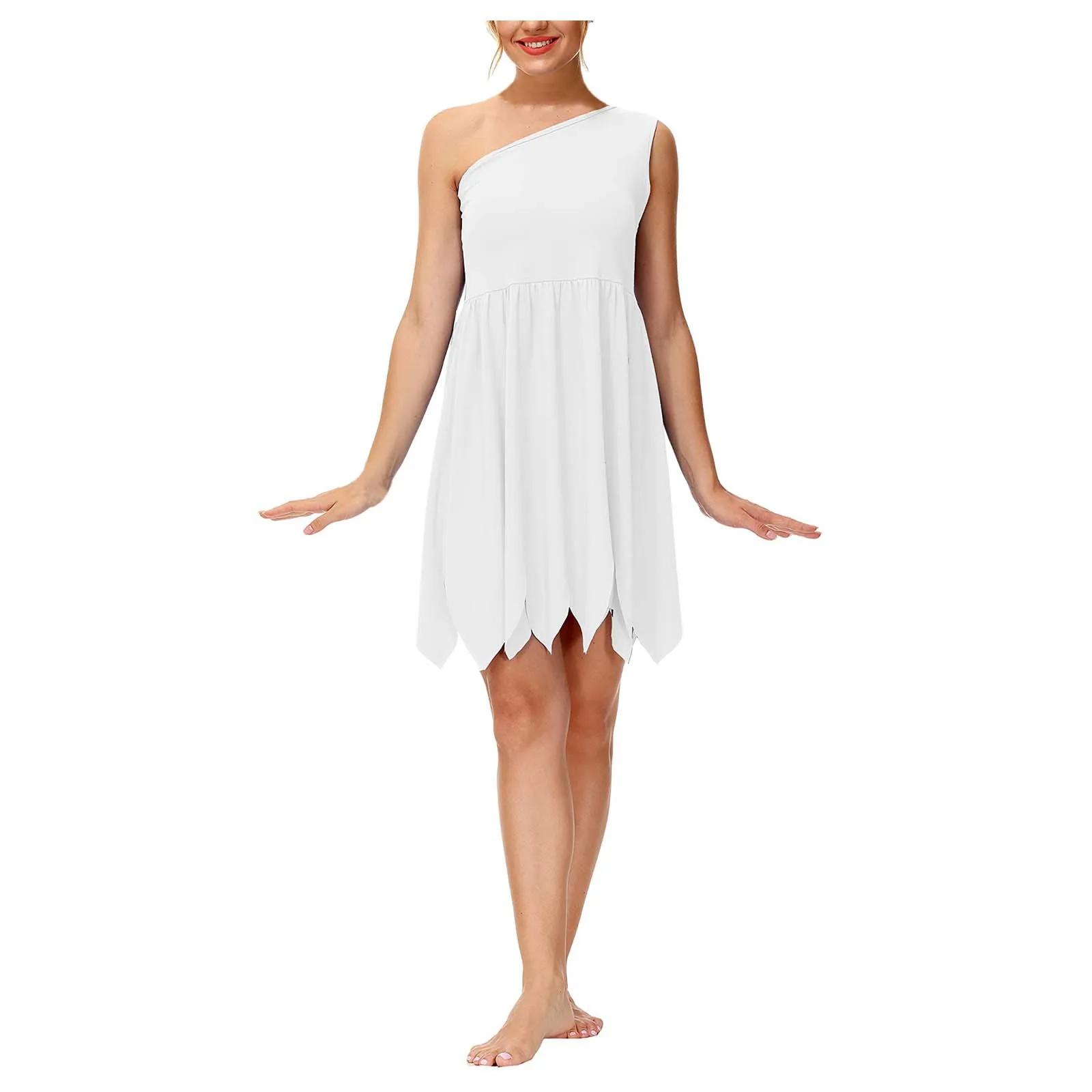 Cosplay Wilma Flintstone Costu - Shift Dress Sleeveless 评论和价格