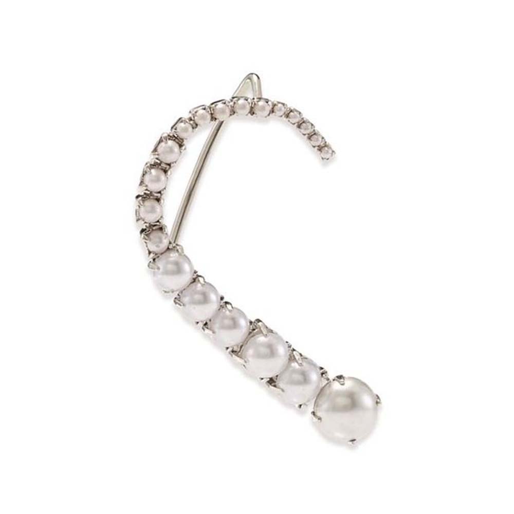 Stonefans Pearl Ear Clips With - Pearl Earring Stud 评论和价格