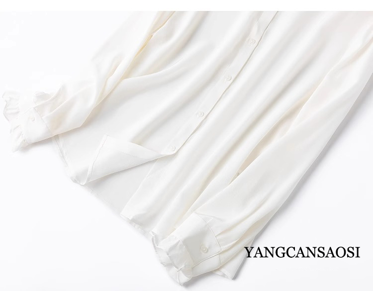 2025 Women's Fashion New 100%N - Silk Blouse Button 评论和价格