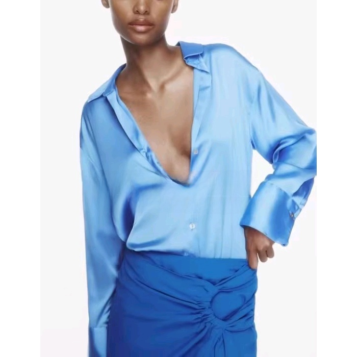 Classic Silk Satin Feel irt Ne - Silk Blouse Button 评论和价格