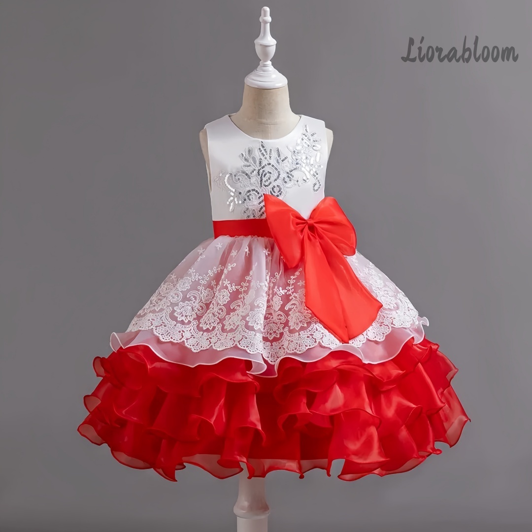 Girls' Dress With Large Bow Sl - Formal Wear Gowns For Women 评论和价格