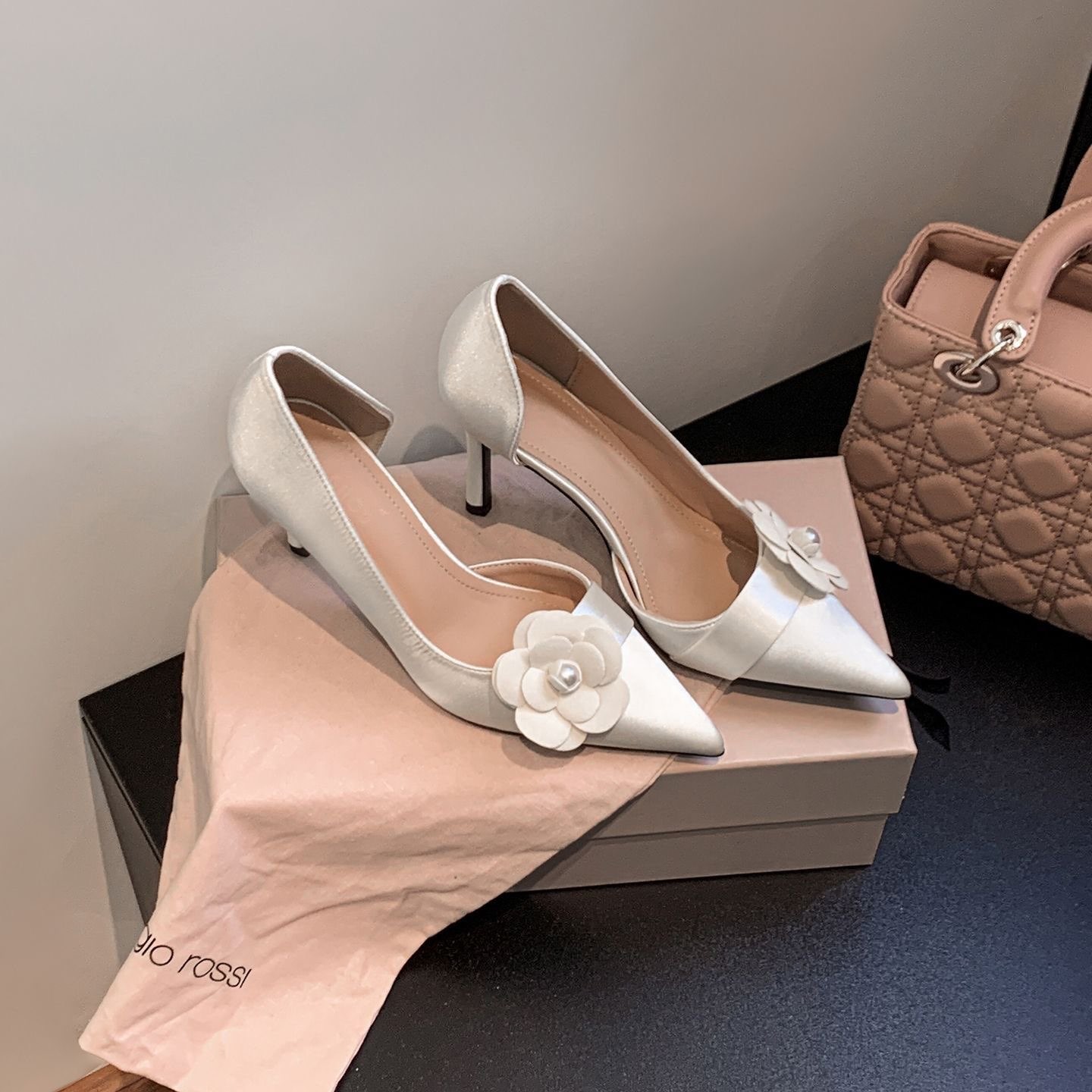 Satin Pointed Stiletto Pumps W - Formal Women Daily Wear Footwear 评论和价格