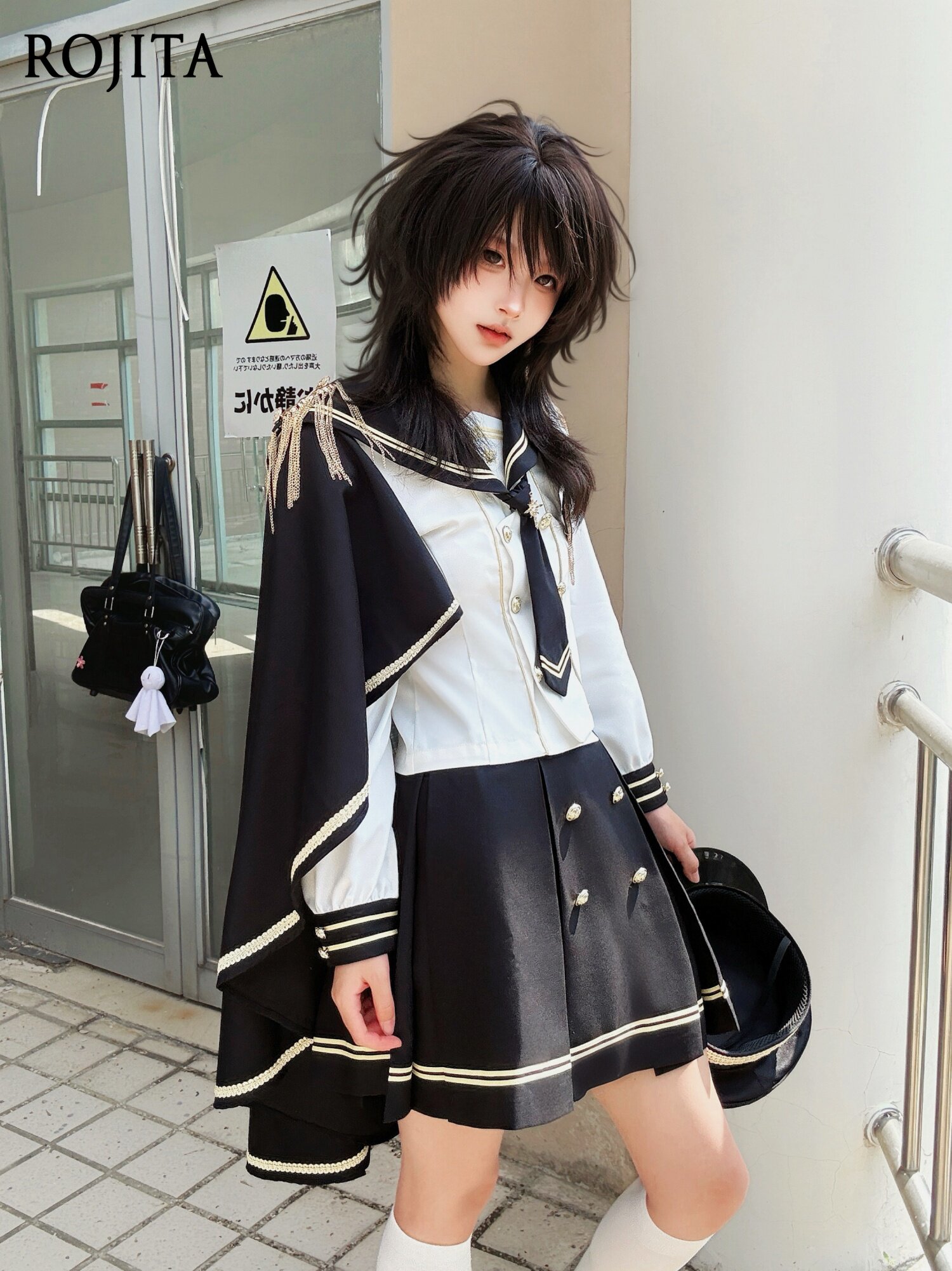 JK Sailor Suit Sweet and Hands - Pencil Skirt Midi 评论和价格