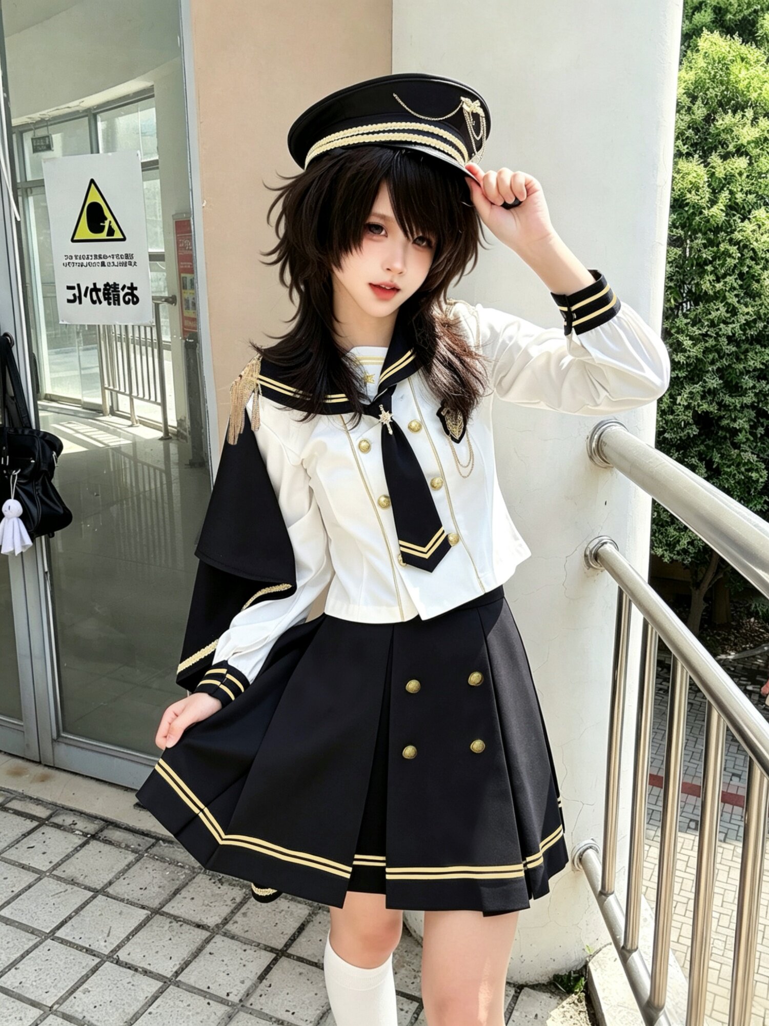 JK Sailor Suit Sweet and Hands - Pencil Skirt Midi 评论和价格
