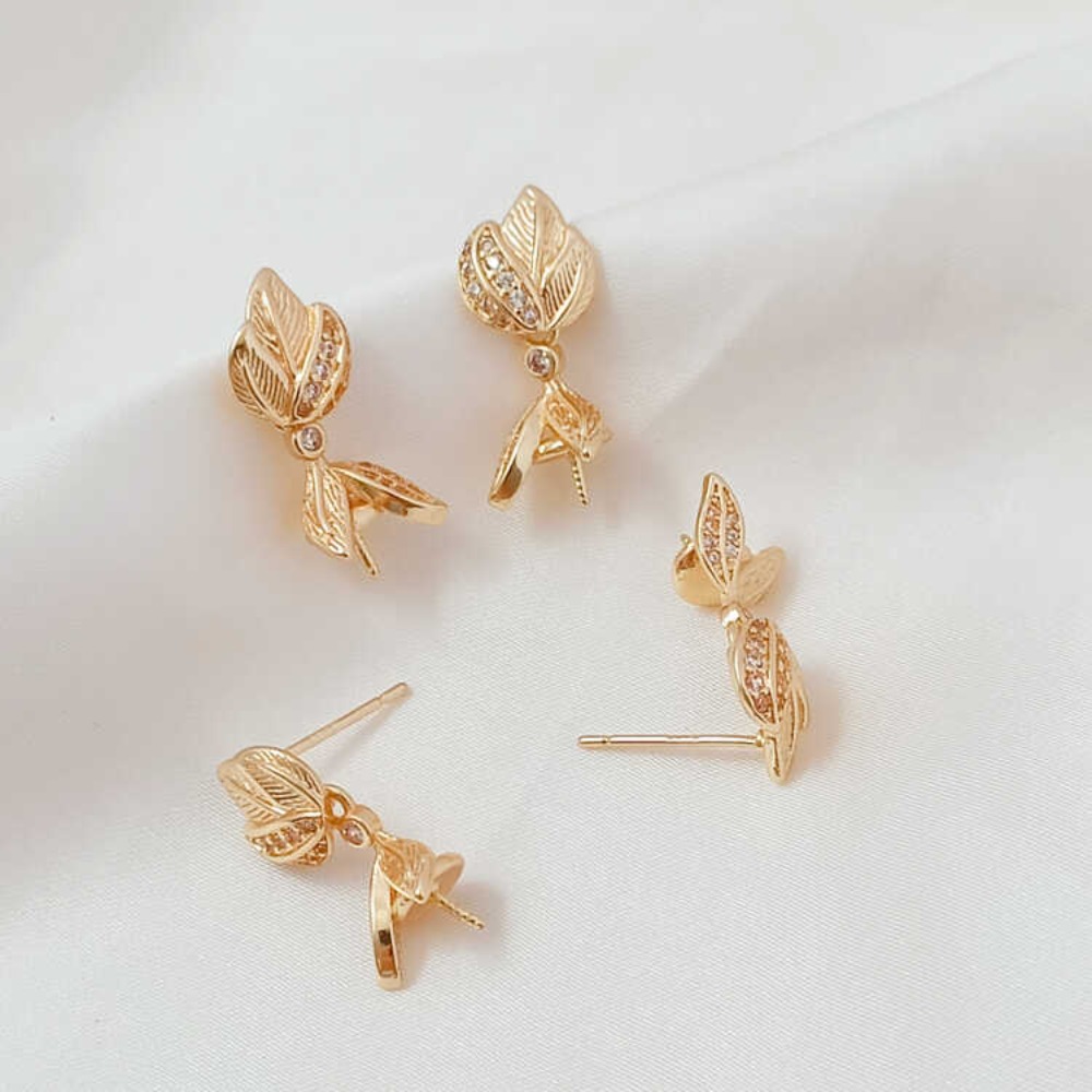 14K Micro-zirconium Baroque Br - Pearl Earring Stud 评论和价格