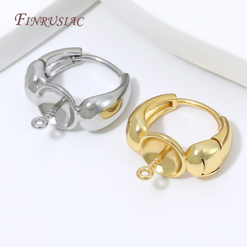 18K Gold Plated Water Drop Hug - Pearl Earring Stud 评论和价格