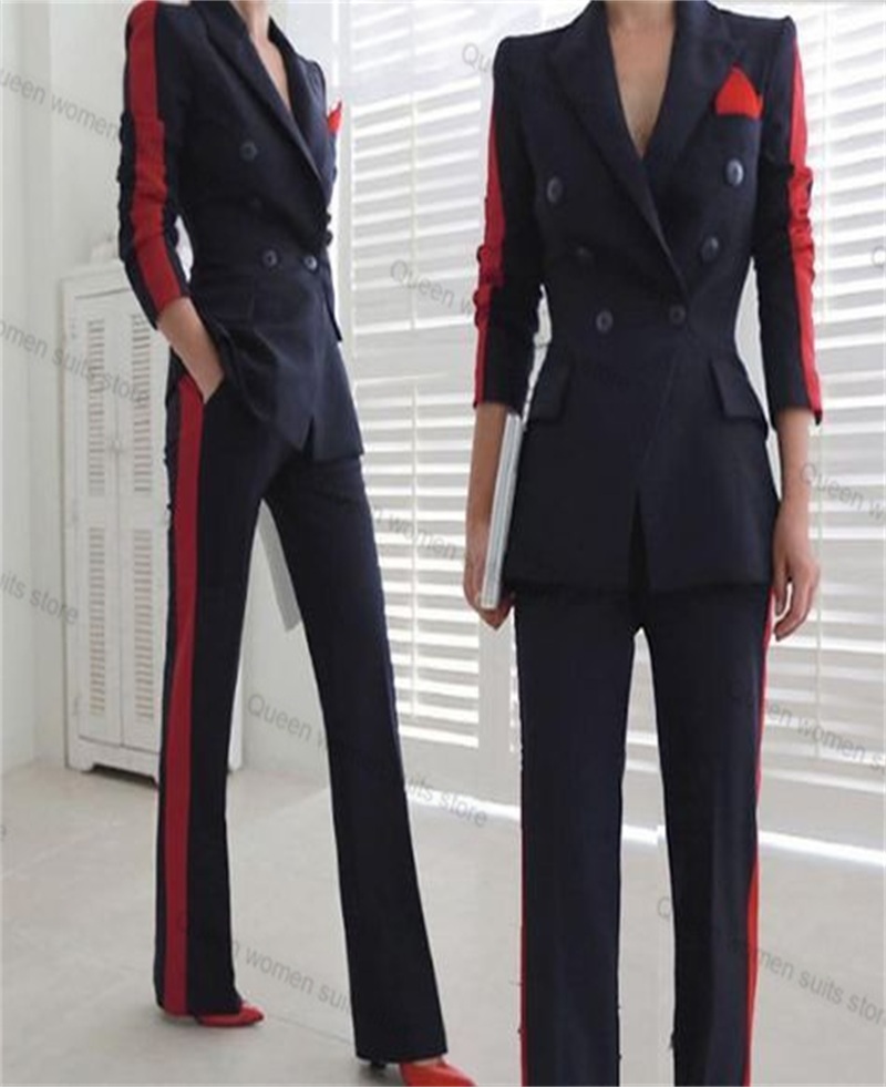 Red Black Autumn Women Suit Se - Women'S Formal Wear Tuxedo 评论和价格