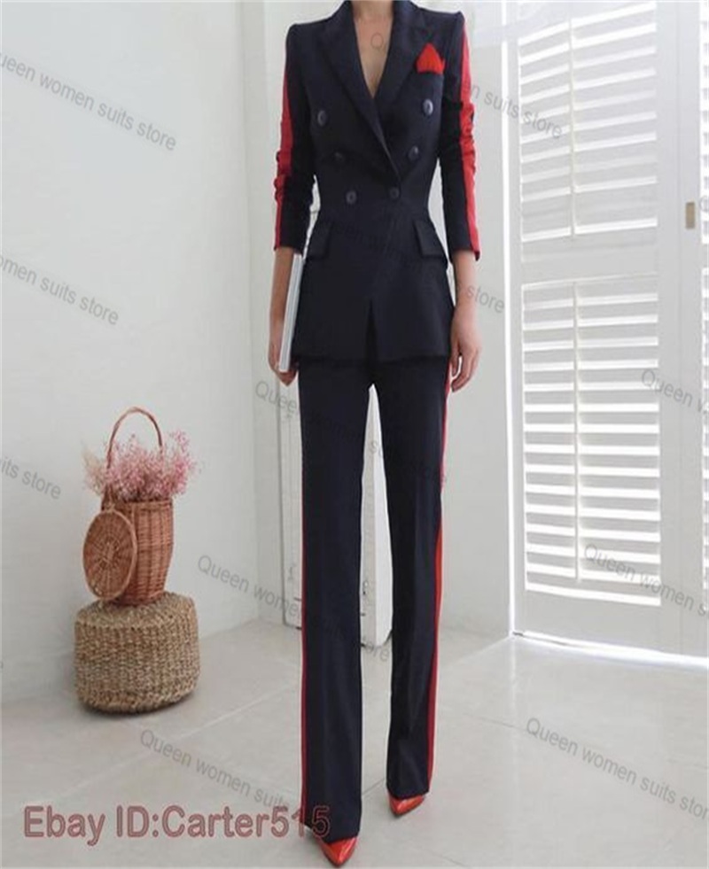 Red Black Autumn Women Suit Se - Women'S Formal Wear Tuxedo 评论和价格