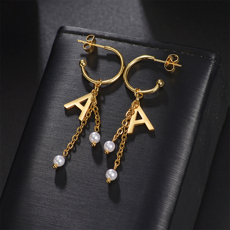 Auxauxme Custom Name Earrings  - Pearl Earring Stud 评论和价格