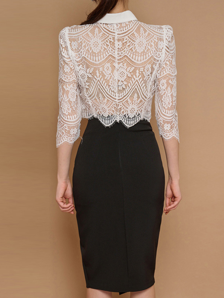 Summer Sexy 2 Piece Outfit Ele - Pencil Skirt Midi 评论和价格