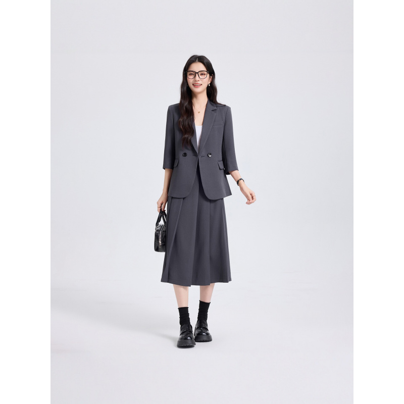 Navy Blue Women's Suit Set for - Women Formal Wear For Interview 评论和价格