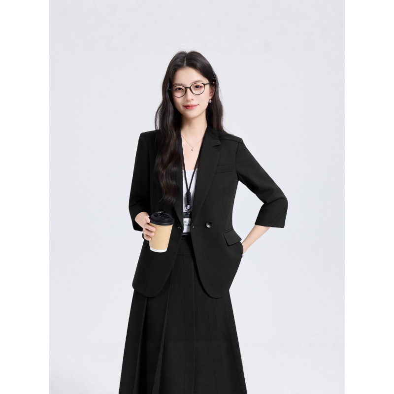 Navy Blue Women's Suit Set for - Women Formal Wear For Interview 评论和价格