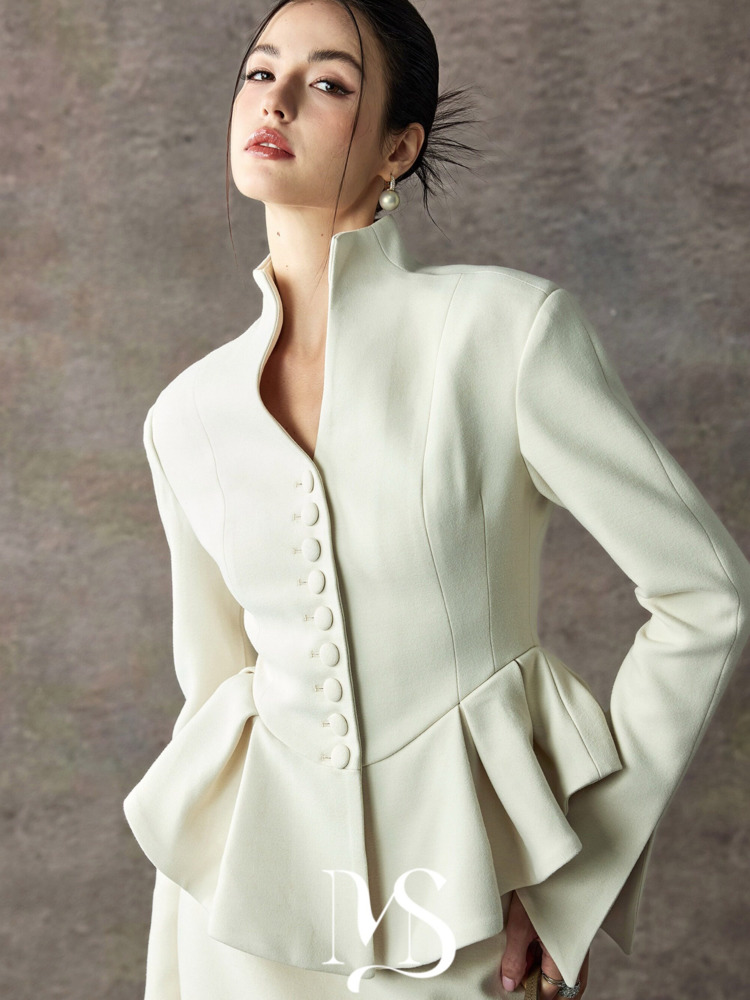 IG26 Women's Stand Collar Pepl - Pencil Skirt Midi 评论和价格