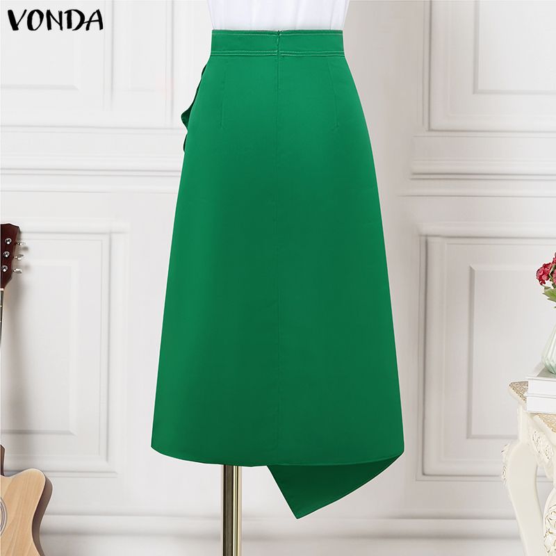 VONDA Plus Size 5XL Elegant Wo - Pencil Skirt Midi 评论和价格