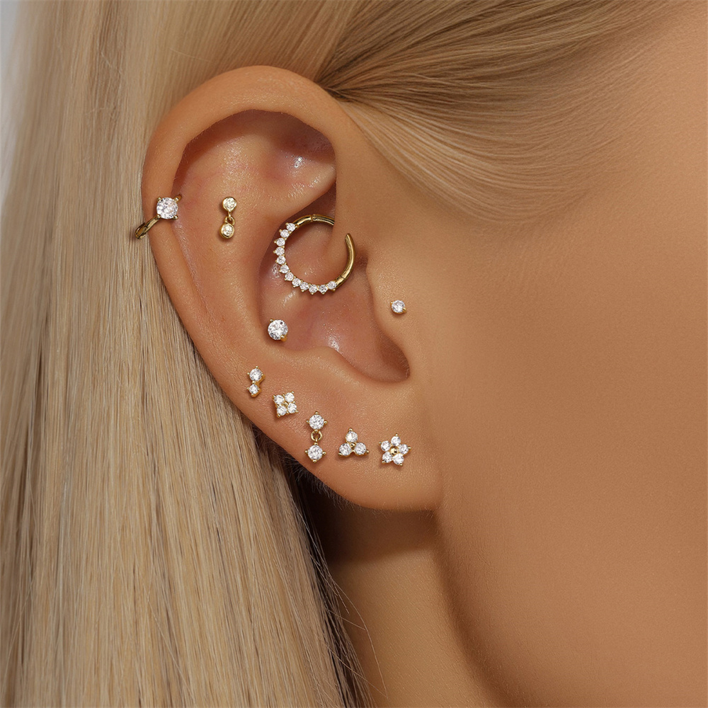 Aide DIY Zircon Pearl Earring  - Pearl Earring Stud 评论和价格