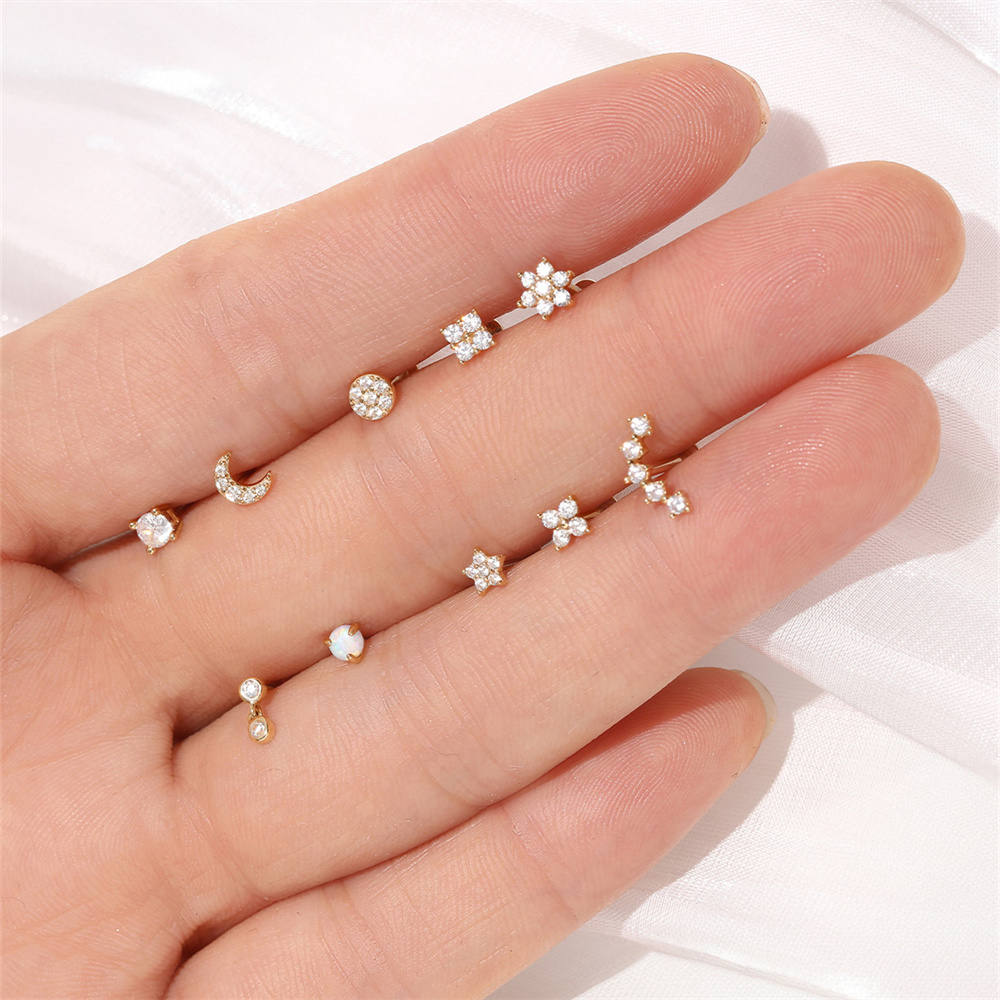 Aide DIY Zircon Pearl Earring  - Pearl Earring Stud 评论和价格
