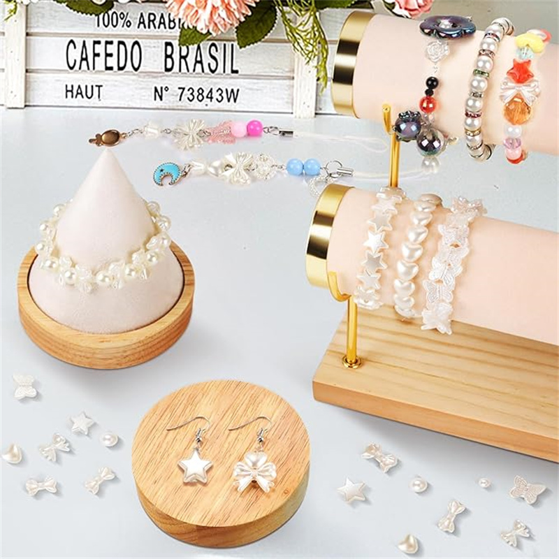 20pcs/bag Acrylic Ribbon Bow A - Pearl Earring Stud 评论和价格
