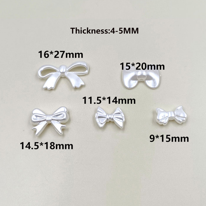 20pcs/bag Acrylic Ribbon Bow A - Pearl Earring Stud 评论和价格