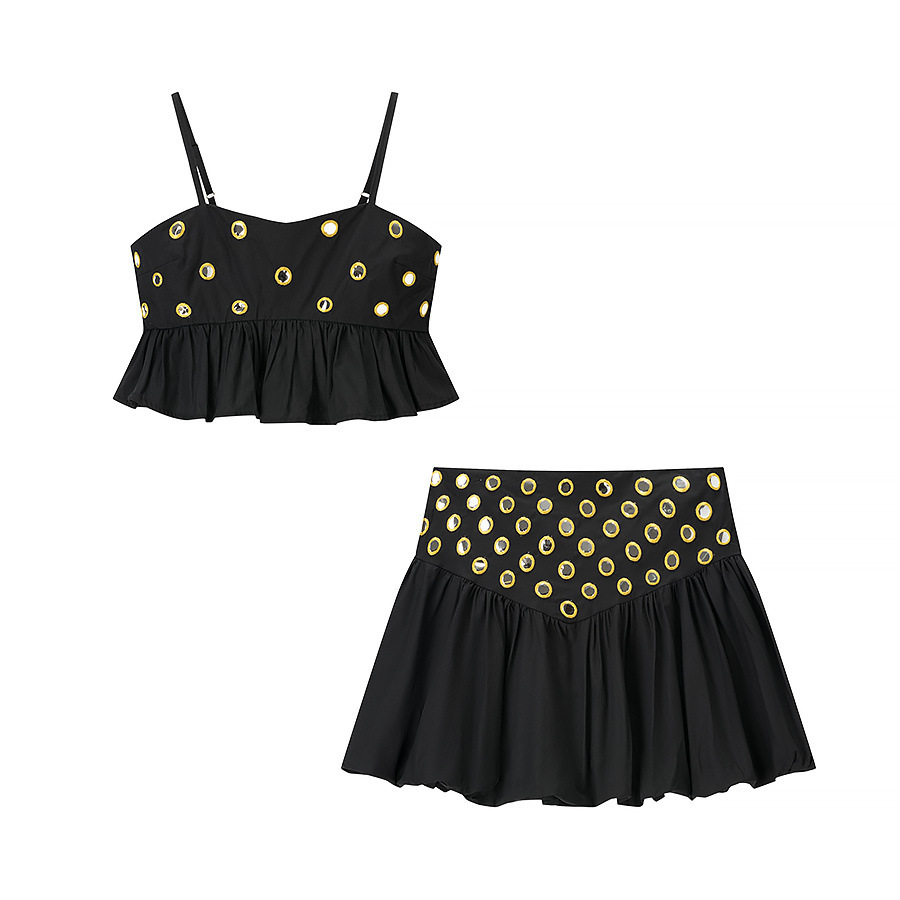 Women's Metal Hollow Pleated S - Shift Dress Sleeveless 评论和价格