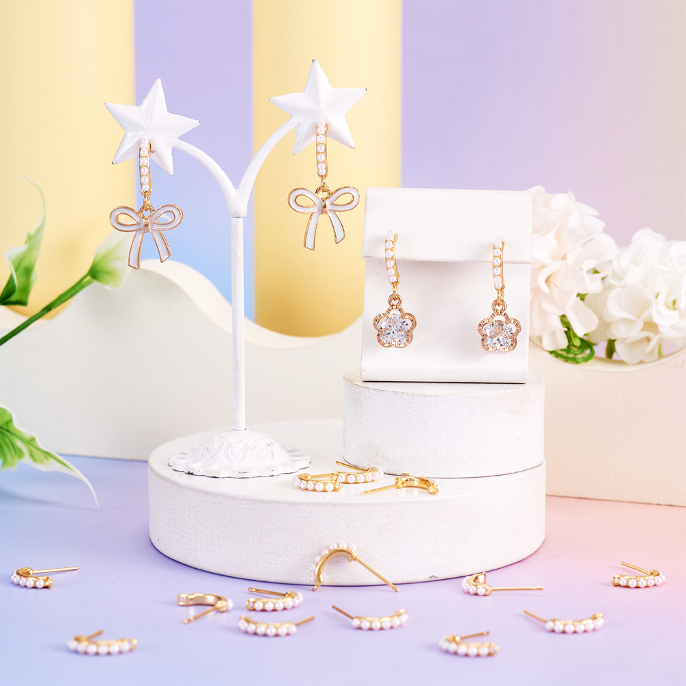 30pcs Brass Stud Earring Findi - Pearl Earring Stud 评论和价格
