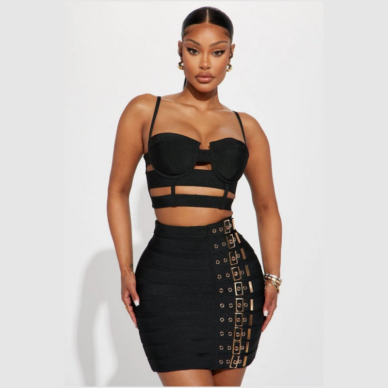 Black White Bandage Women Prom - Women'S Formal Evening Wear Tops 评论和价格